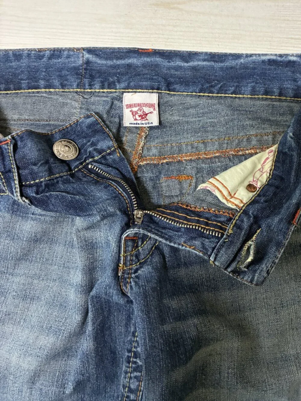 True Religion VGT Joey Rainbow Stitch Flare Jeans Men's